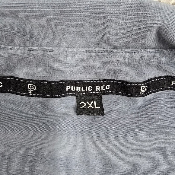 Public Rec Mens Stretch Polo Shirt Blue Short Sleeve Size XXL Casual - Picture 4 of 8